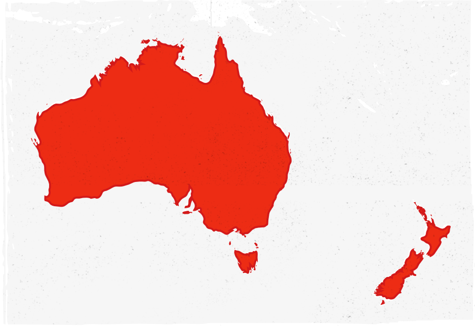 Map of Razor Australia and New Zealand