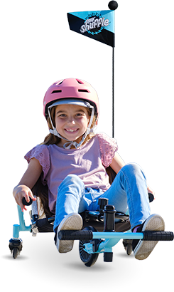 Girl riding Crazy Cart Shuffle