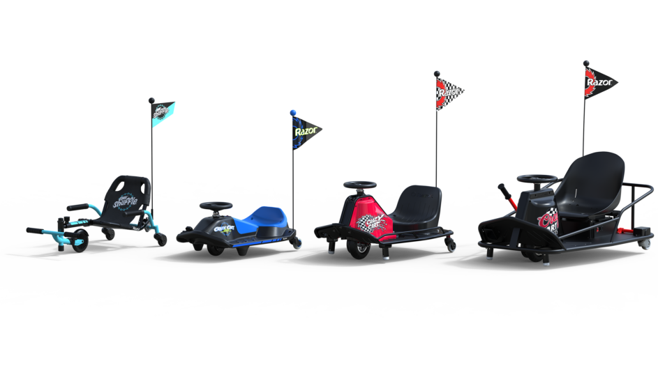 Razor Crazy Cart Shuffle with other crazy carts