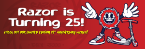 Razor is Turning 25! 25 years of fun, family, and active outdoor play!