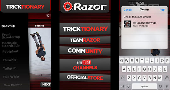 Get the Razor Trickshare App