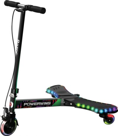 Razor PowerWing Lightshow Ride-On 3 wheel scooter with flashing lights