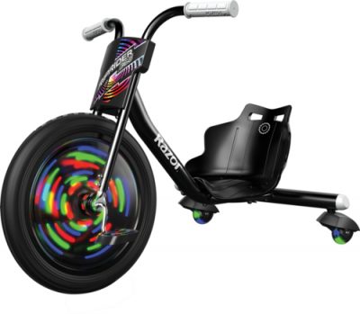 Razor RipRider 360 Lightshow Ride-On Drift cart with flashing LED lights